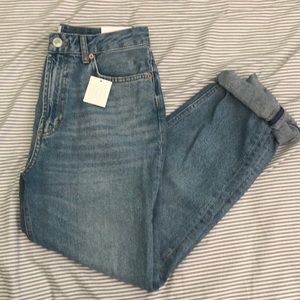 High Waisted Tapered Leg Jeans